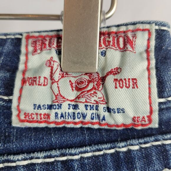 True Religion Rainbow Gina Boot Cut Jeans Size 27 - Picture 5 of 9